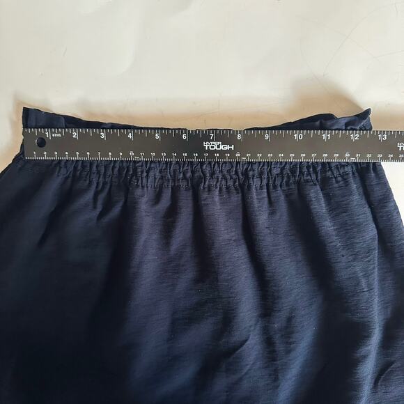 💥J. Crew Navy Blue Pull-on Mini Skirt Women’s 6 elastic waist preppy classic - Picture 6 of 7